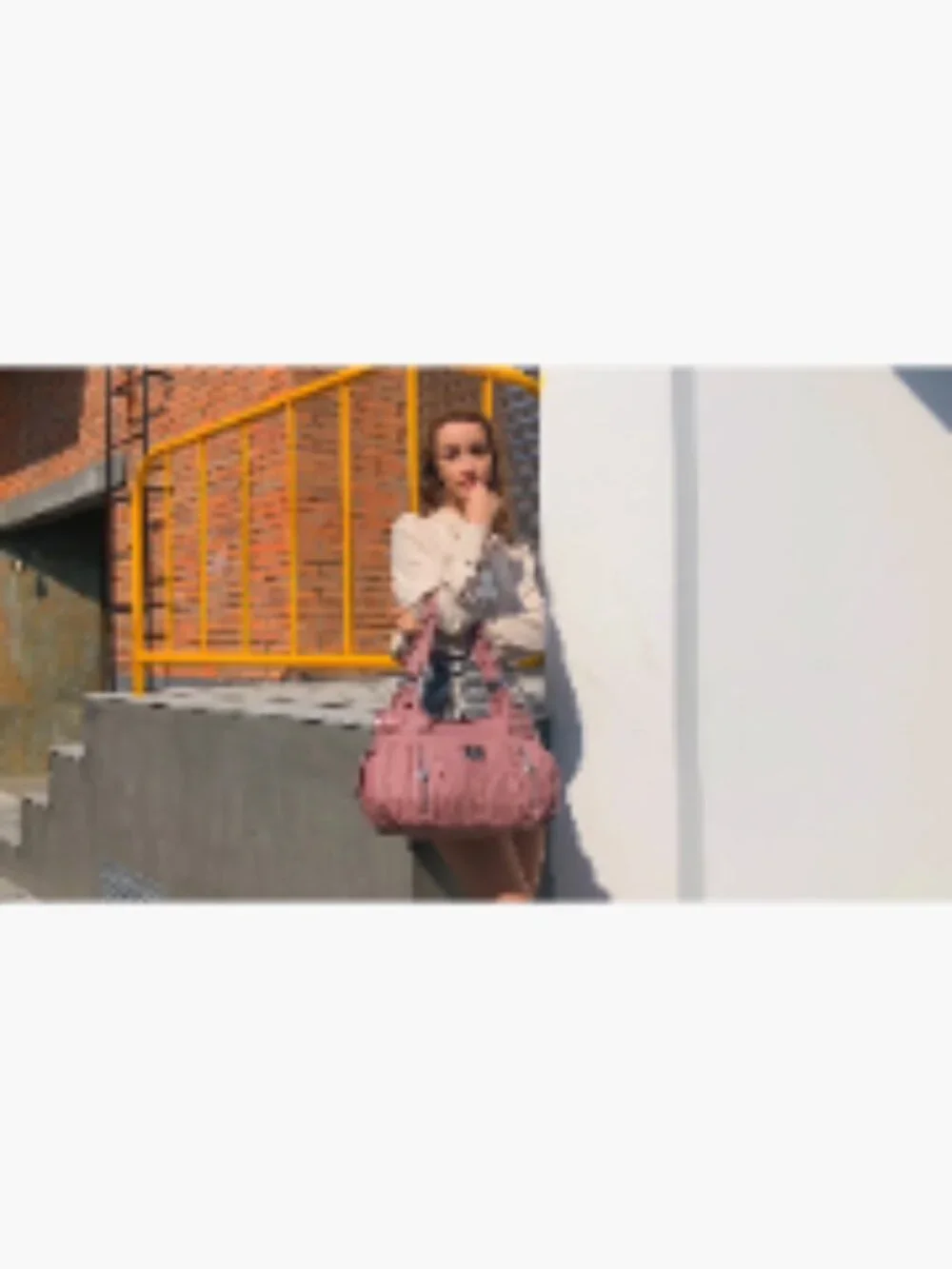 Washed Faux Leather Hobo Satchel Crossbody Handbag Tote Purse Women